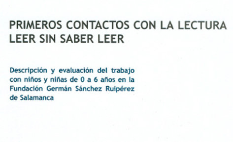 Primeros contactos con la lectura «Leer sin saber leer»