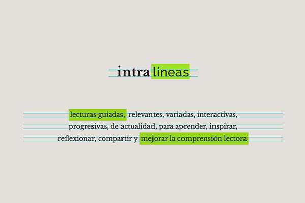 Intralíneas, un nuevo servicio digital para trabajar la compresión lectora